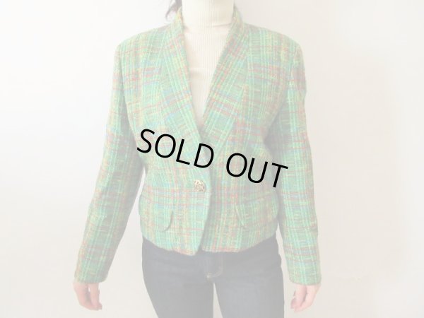 画像10: 【イヤリングと2点セットでお届け*】鮮やかツイードジャケット