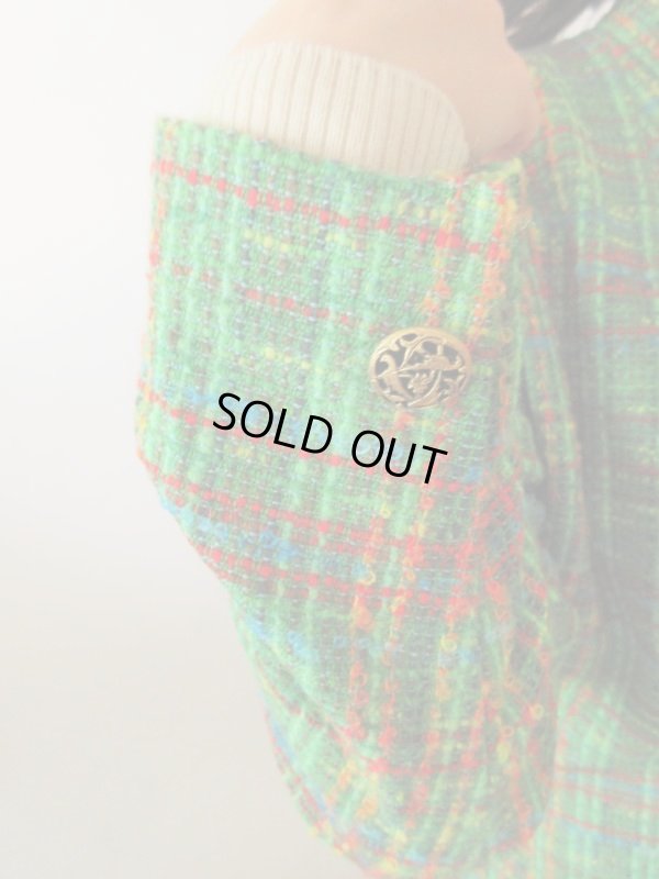 画像13: 【イヤリングと2点セットでお届け*】鮮やかツイードジャケット