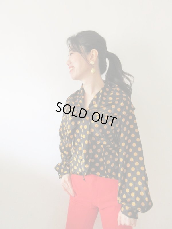 画像9: 【イヤリングと2点セットでお届け*】個性襟の水玉ブラウス