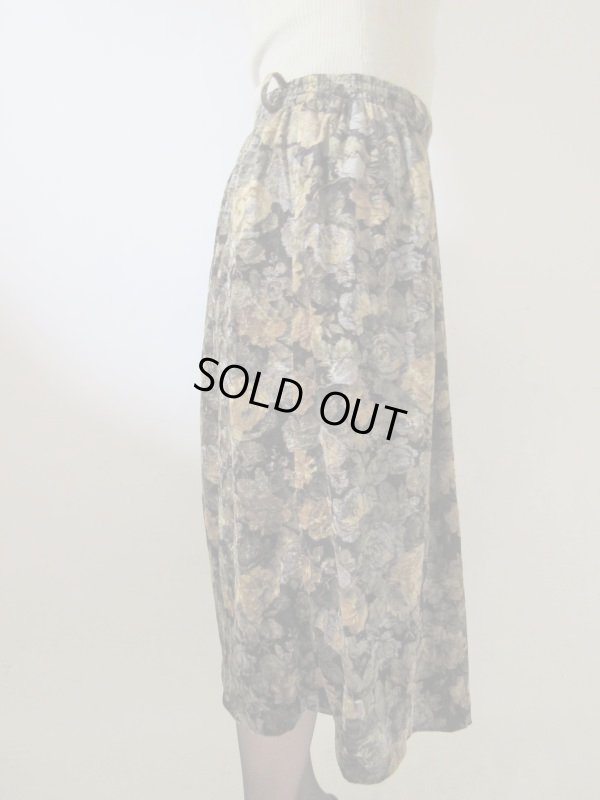 画像4: 【ウエストゴムです*】Dead stock*クラシカルフラワースカート