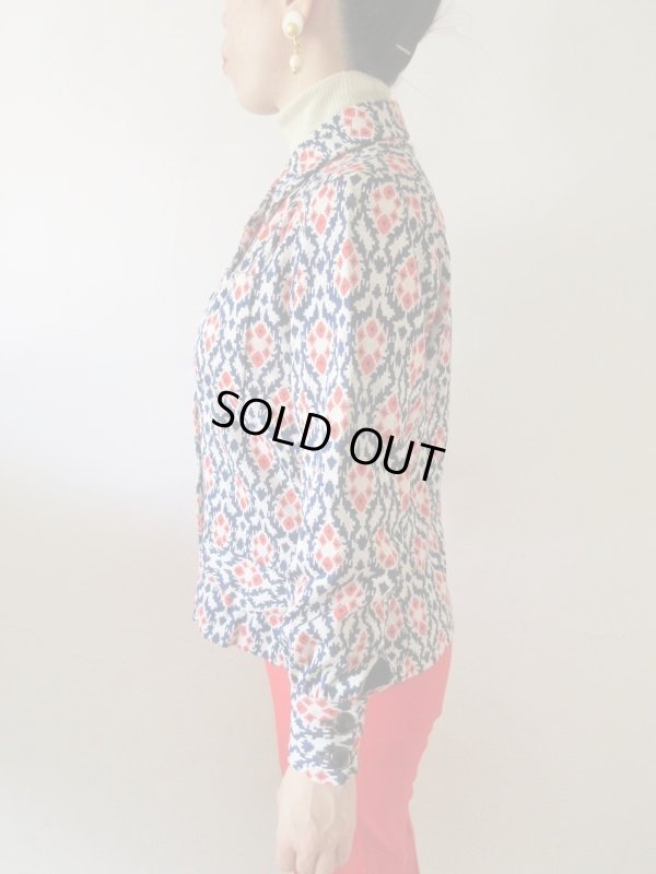 画像4: 【イヤリングと2点セットでお届け*】トリコロール配色のオシャレジャケット