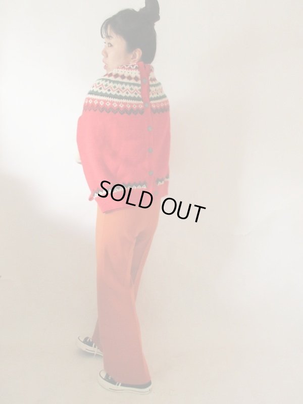 画像3: 【あったか可愛く包みます*】レトロ柄ニットカーディガン