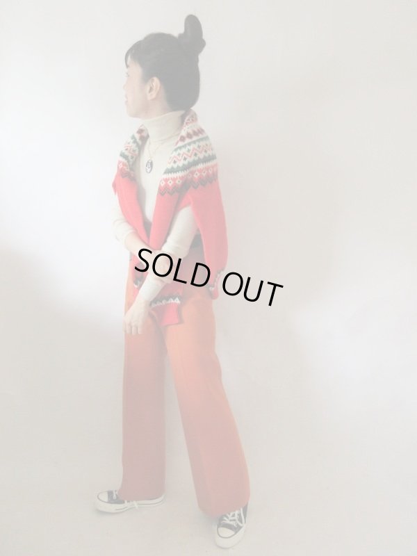 画像4: 【あったか可愛く包みます*】レトロ柄ニットカーディガン