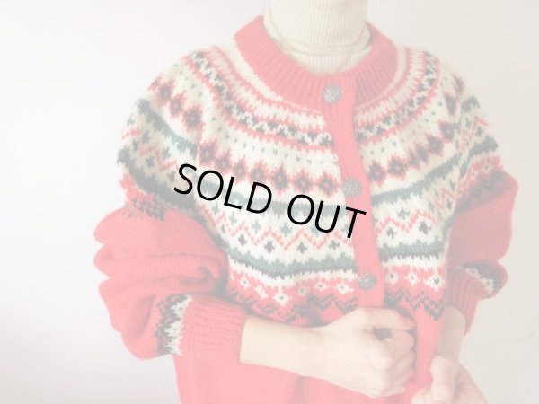 画像8: 【あったか可愛く包みます*】レトロ柄ニットカーディガン