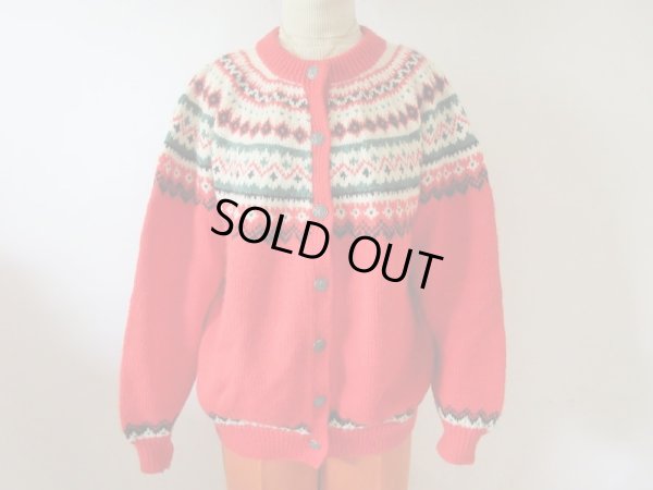 画像5: 【あったか可愛く包みます*】レトロ柄ニットカーディガン