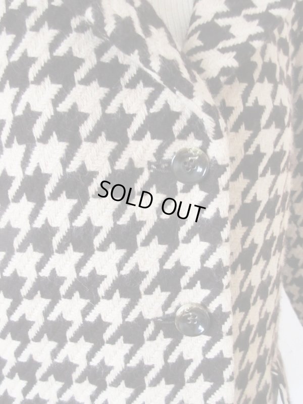 画像7: 【イヤリングと2点セットでお届け*】超美品！レディーレトロな千鳥柄ジャケット