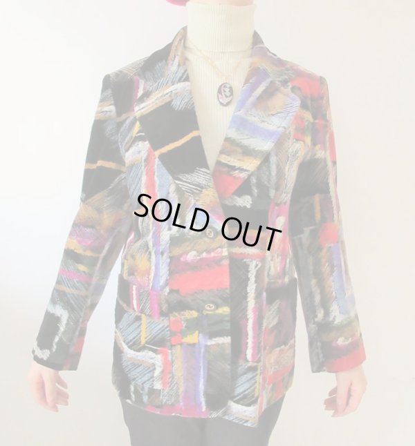 画像3: 【これ着て美術館とか行きたい*】アート配色の大人顔ジャケット