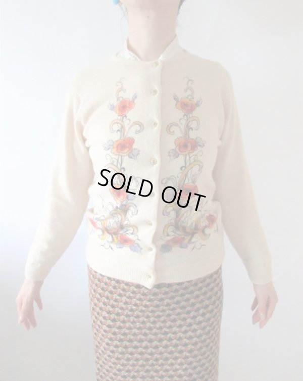画像3: 【手描きな感じがアートだわ*】お花柄カーディガン