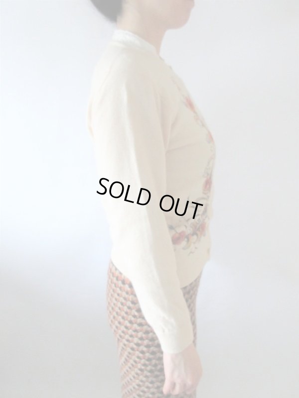 画像4: 【手描きな感じがアートだわ*】お花柄カーディガン