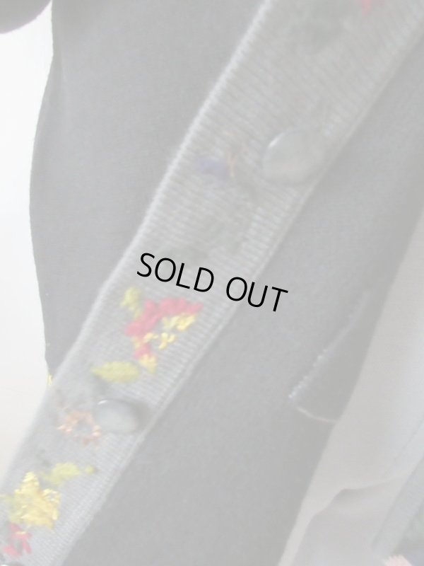 画像3: 【ビーズと刺繍の誘惑*】ゆったりサイズのリブフラワーカーディガン