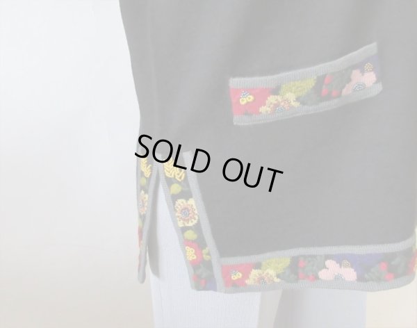 画像8: 【ビーズと刺繍の誘惑*】ゆったりサイズのリブフラワーカーディガン