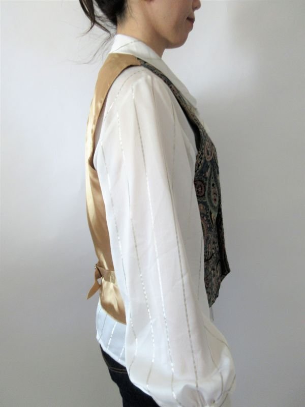 画像6: 【ゆったりsize*】ペイズリー柄ベスト