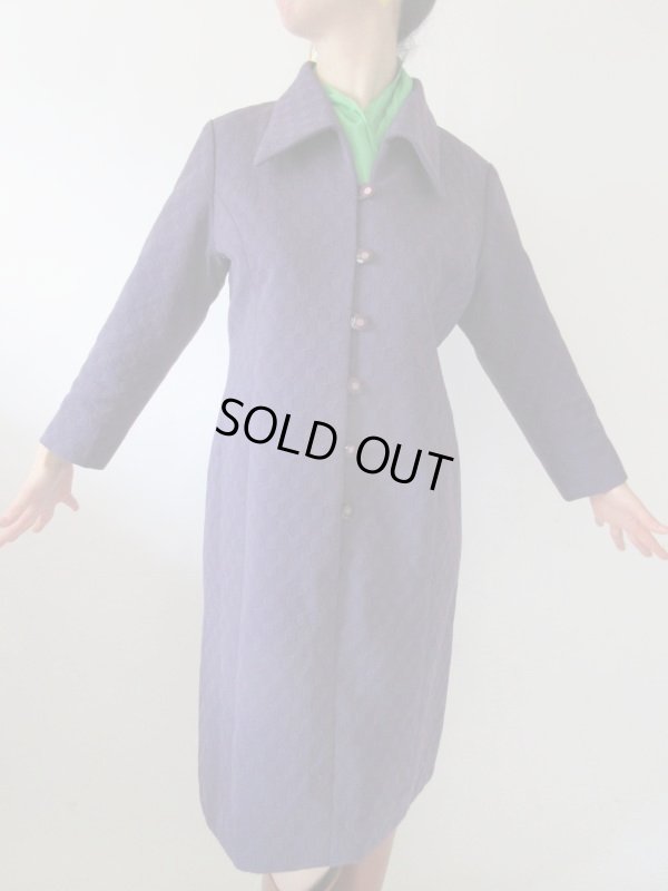 画像3: 【地模様がお花模様*】ワントーンフラワーワンピ