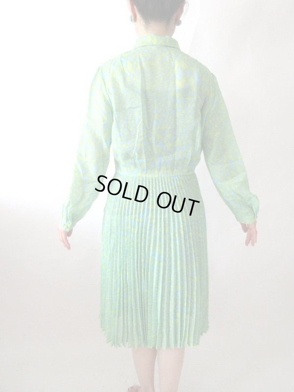 画像5: 【ほのかな透け感がいい感じ*】レトロバイカラーワンピース