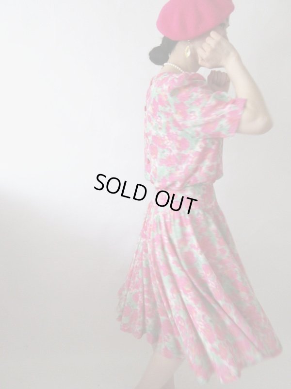 画像3: 【ネックレスと2点セット*】ドラマティックフラワーワンピース