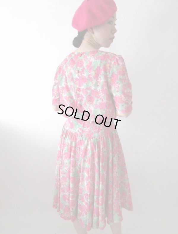 画像4: 【ネックレスと2点セット*】ドラマティックフラワーワンピース