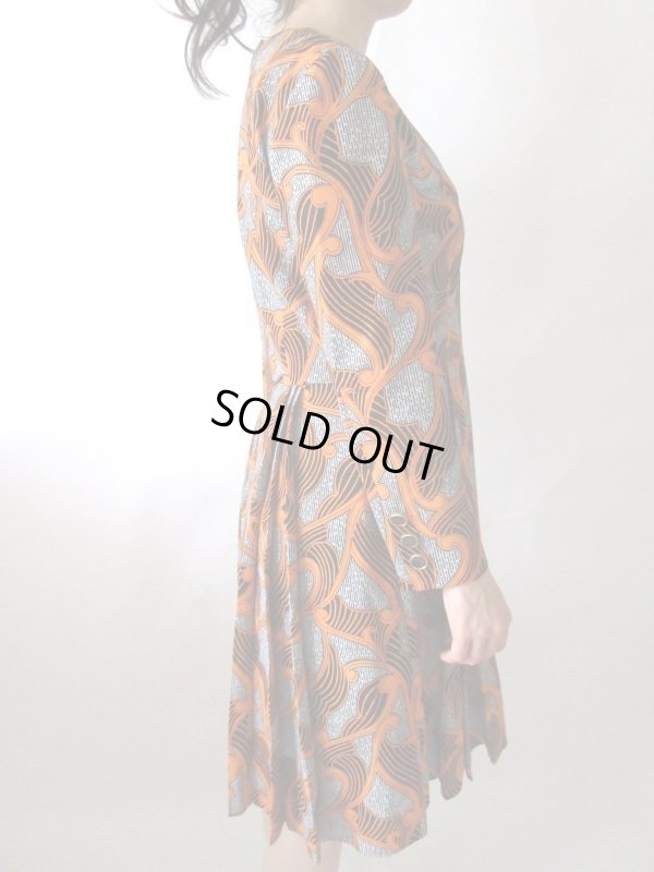 画像7: 【プリーツのデザインにも注目*】レトロデザインワンピ