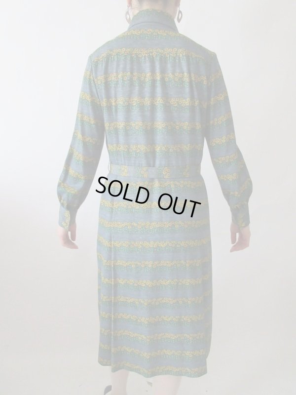 画像8: 【浮足立たないレトロ感*】お仕立て品*花柄ワンピース