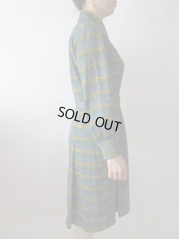 画像7: 【浮足立たないレトロ感*】お仕立て品*花柄ワンピース