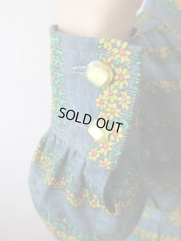 画像10: 【浮足立たないレトロ感*】お仕立て品*花柄ワンピース