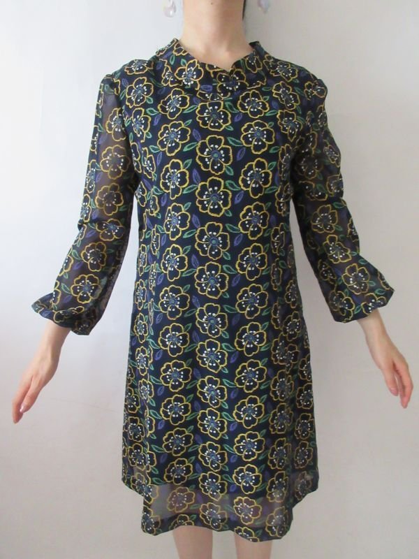 画像3: 【花柄ペイントがオシャレ*】刺繍みたいなお花柄ワンピース