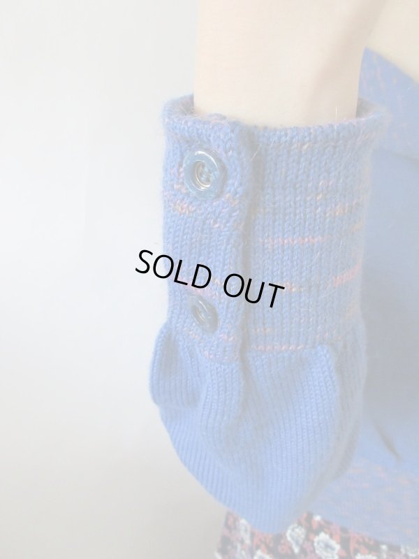 画像8: 【使える綺麗色ブルー】切り替えデザインニット