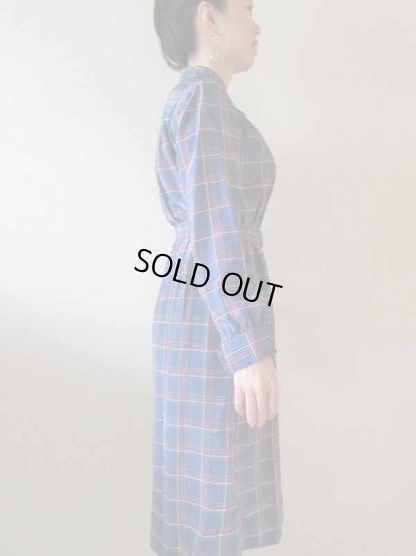 画像4: 【可愛い配色*】お仕立て品の１点モノ*レトロ格子柄ワンピ