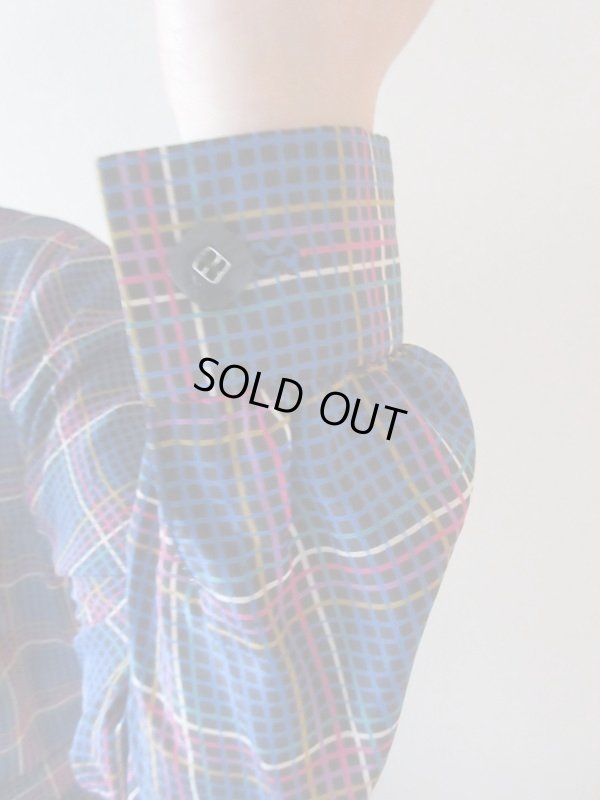 画像7: 【可愛い配色*】お仕立て品の１点モノ*レトロ格子柄ワンピ