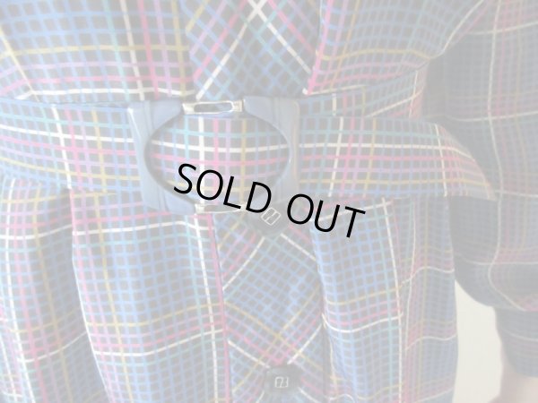 画像8: 【可愛い配色*】お仕立て品の１点モノ*レトロ格子柄ワンピ