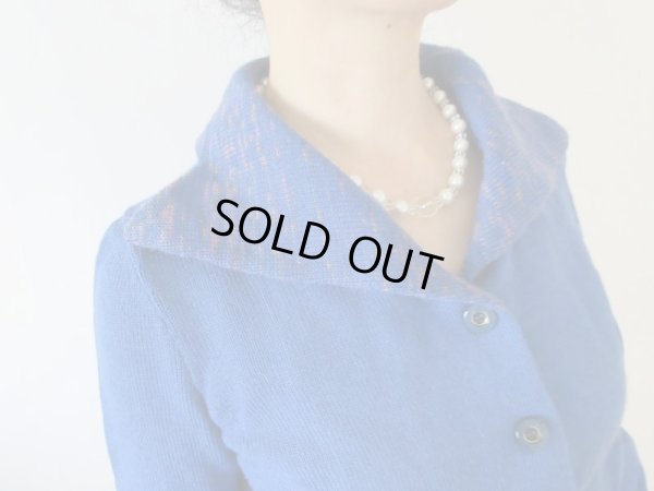 画像6: 【使える綺麗色ブルー】切り替えデザインニット