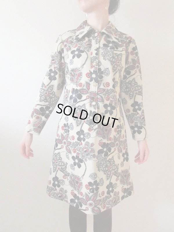 画像4: 【大人のトリコロール*】レトロフラワーワンピース