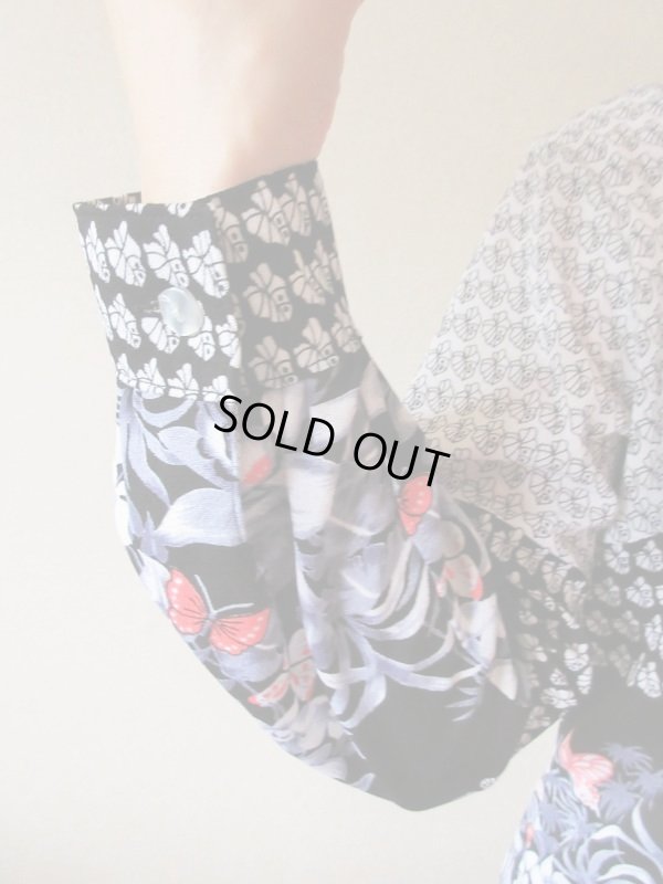 画像6: 【スカートと２点セット*】お花に蝶々が舞うシャツとスカート