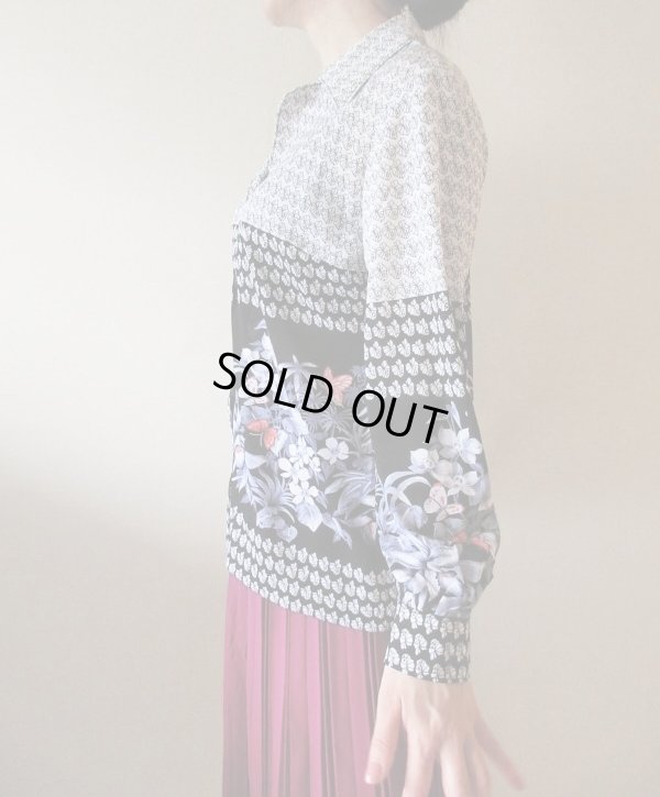 画像4: 【スカートと２点セット*】お花に蝶々が舞うシャツとスカート