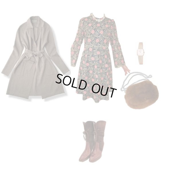 画像5: お仕立て品の１点モノ*豪華刺繍のフラワーワンピース