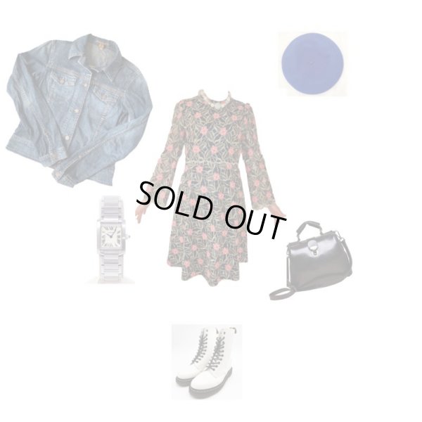 画像4: お仕立て品の１点モノ*豪華刺繍のフラワーワンピース