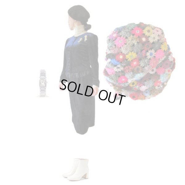 画像5: 【羽織るだけで一気に華やぐ*】お花モチーフのニットストール