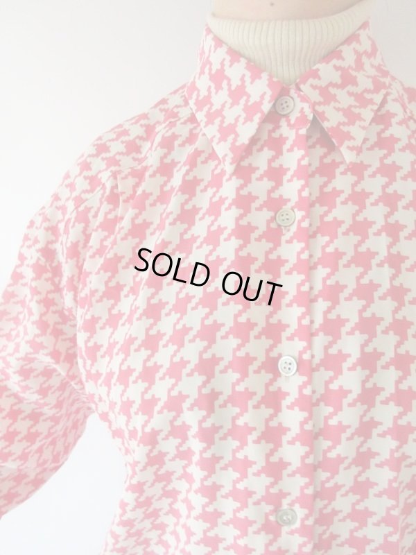 画像6: 【ヴィンテージ愛を語りたくなる*】ゆったりsize*デジタル千鳥柄シャツ