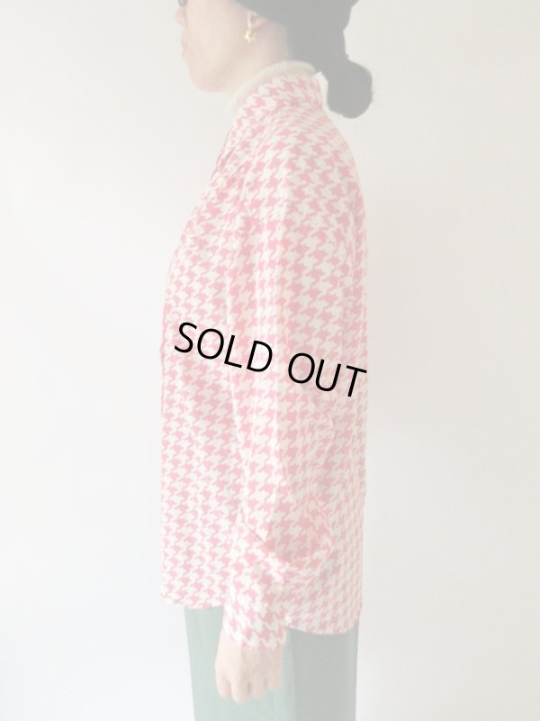 画像4: 【ヴィンテージ愛を語りたくなる*】ゆったりsize*デジタル千鳥柄シャツ