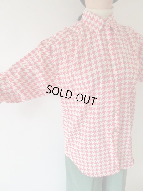 画像7: 【ヴィンテージ愛を語りたくなる*】ゆったりsize*デジタル千鳥柄シャツ