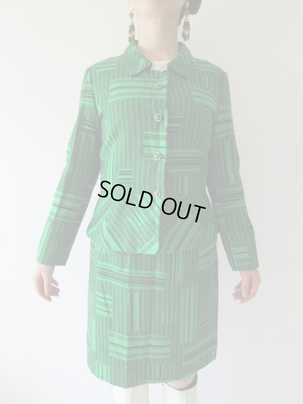 画像4: 【バッグと2点セットでお届け*】超美品*レトロモダン柄ジャケット