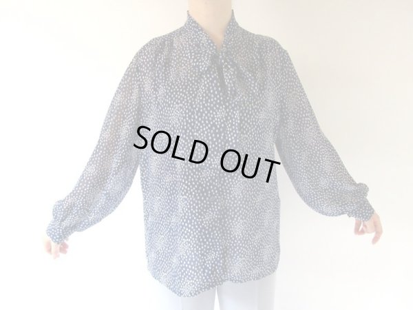 画像3: シフォンのリボンタイブラウス