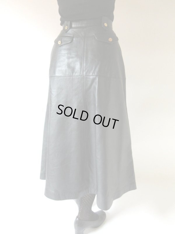 画像7: 【上質シープレザーが自慢*】美品*マキシ丈スカート