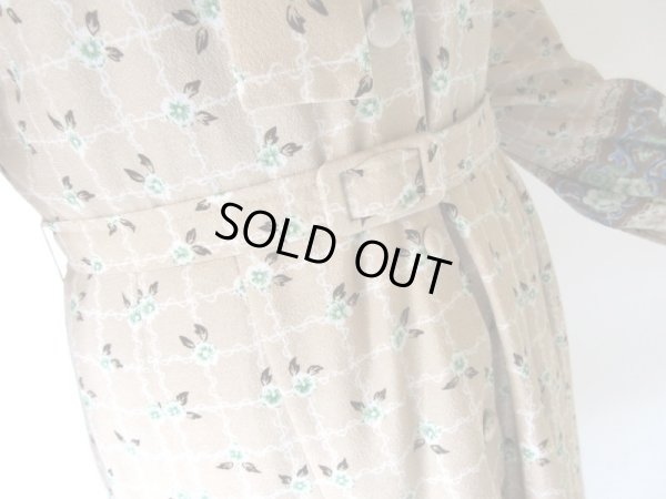 画像7: 【イヤリングと２点セット*】レトロフラワーのボウタイワンピース