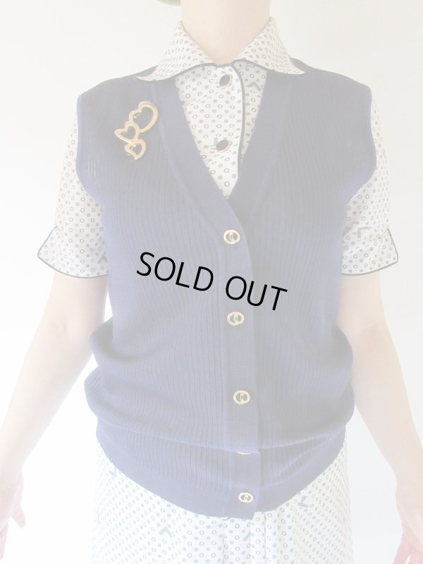 画像3: 【ブローチと２点セット*】着回し力に自信あり！シンプルネイビーベスト