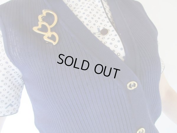 画像4: 【ブローチと２点セット*】着回し力に自信あり！シンプルネイビーベスト