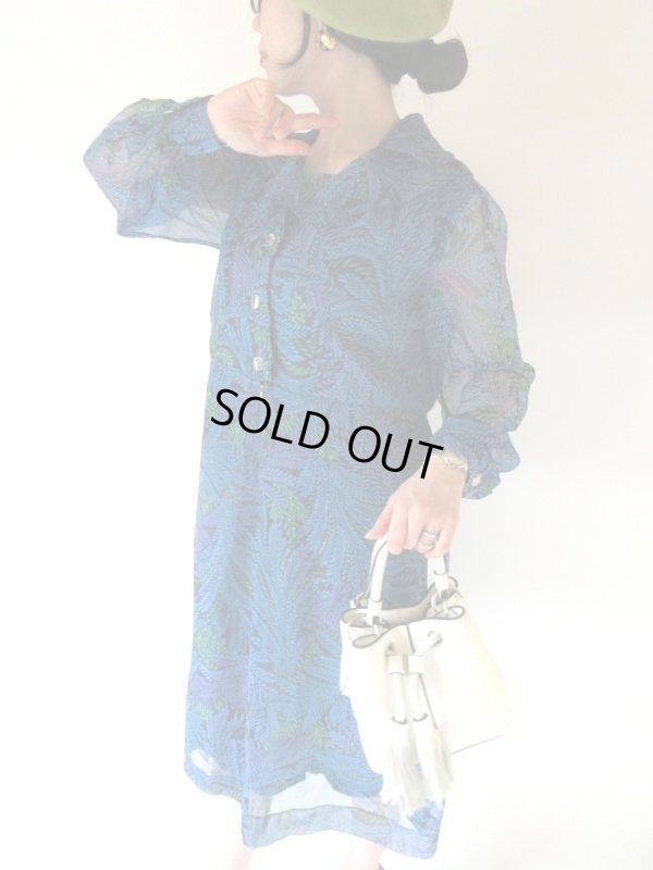 画像3: 【ふんわり優しいシルエット*】ゆったりsize*ボタニカル柄ワンピース