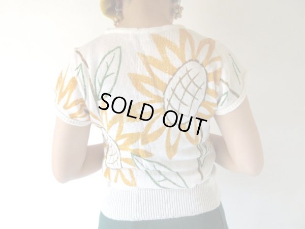 画像6: 【夏のお出かけはコレで決まり*】ひまわり柄ニット