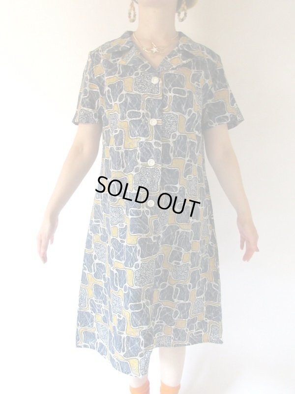 画像3: 【ノスタルジックな夏色*】幾何学柄ワンピース