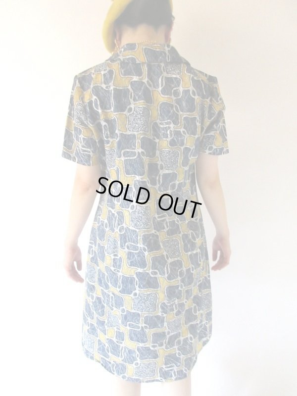 画像5: 【ノスタルジックな夏色*】幾何学柄ワンピース