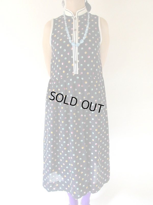 画像3: 【ありそうでなかった色合わせ*】カラフル水玉柄ワンピース